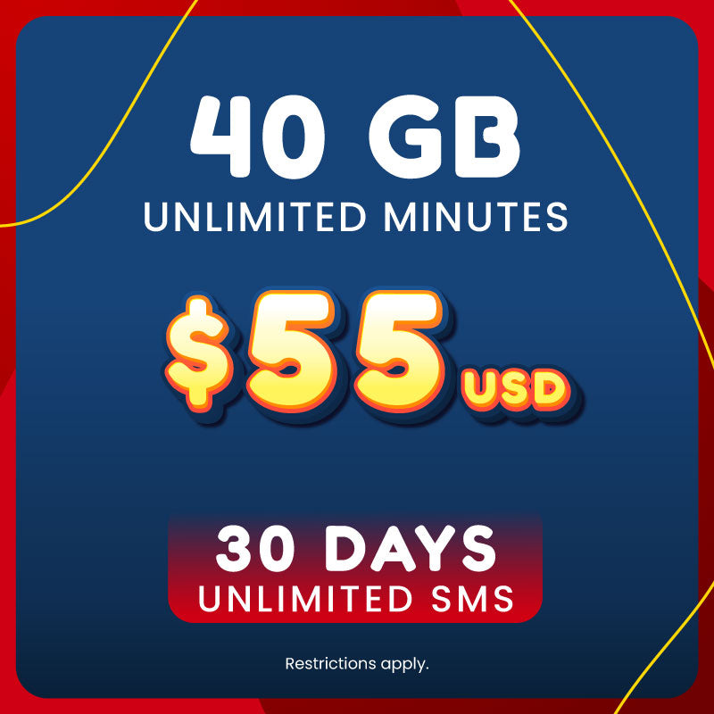 Paquetes: 35 GB de datos - 750 minutos - 30 días - 500 SMS