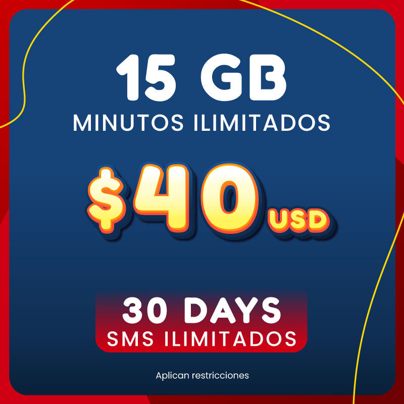 Paquetes: 35 GB de datos - 750 minutos - 30 días - 500 SMS