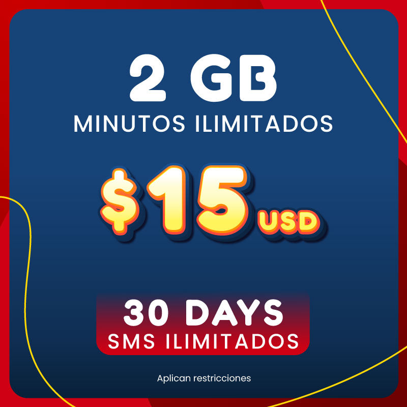 Paquetes: 35 GB de datos - 750 minutos - 30 días - 500 SMS